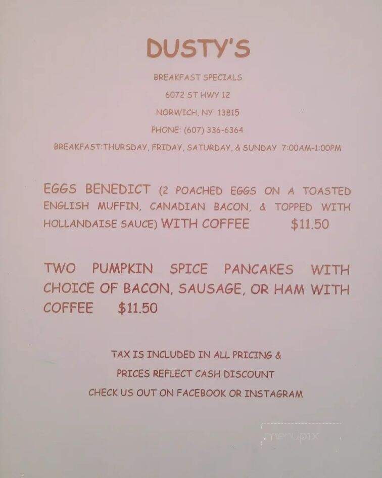 Dusty's Dairy Bar & Grill - Norwich, NY