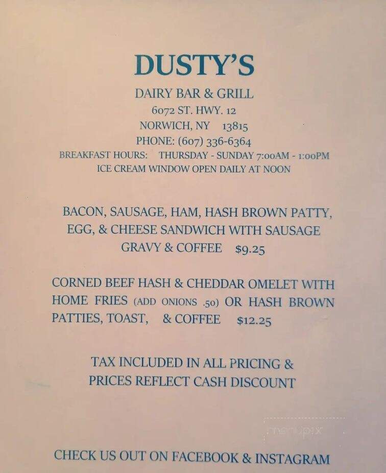 Dusty's Dairy Bar & Grill - Norwich, NY