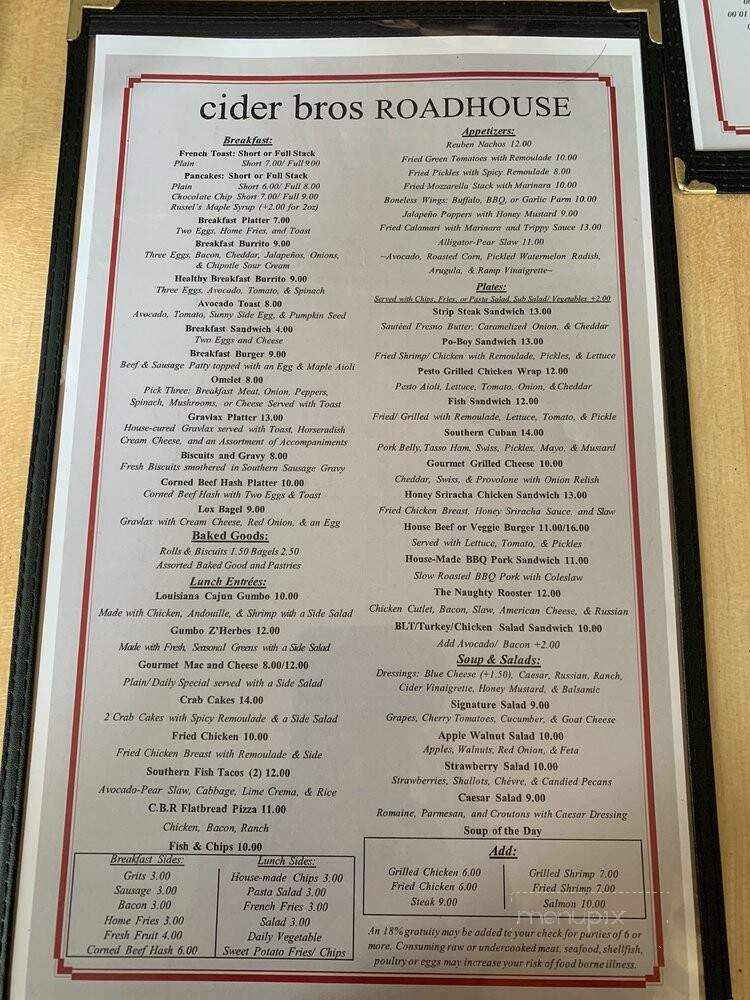 Cider Bros Roadhouse - Red Hook, NY