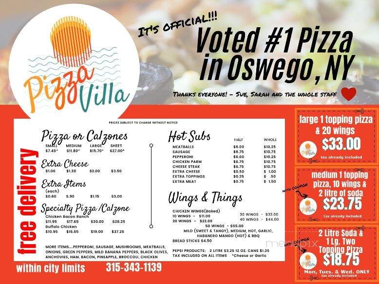 Pizza Villa - Oswego, NY