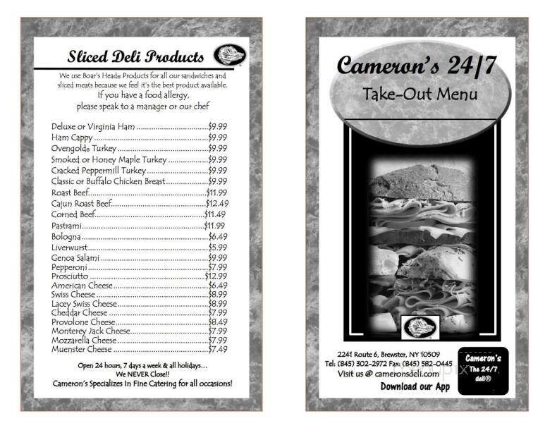 Cameron's 24/7 deli - Brewster, NY