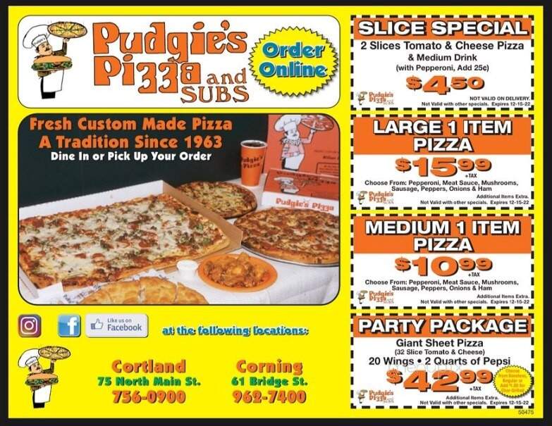 Pudgie's Pizza - Cortland, NY