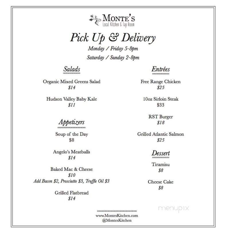 Monte's Local Kitchen & Tap Room - Amenia, NY