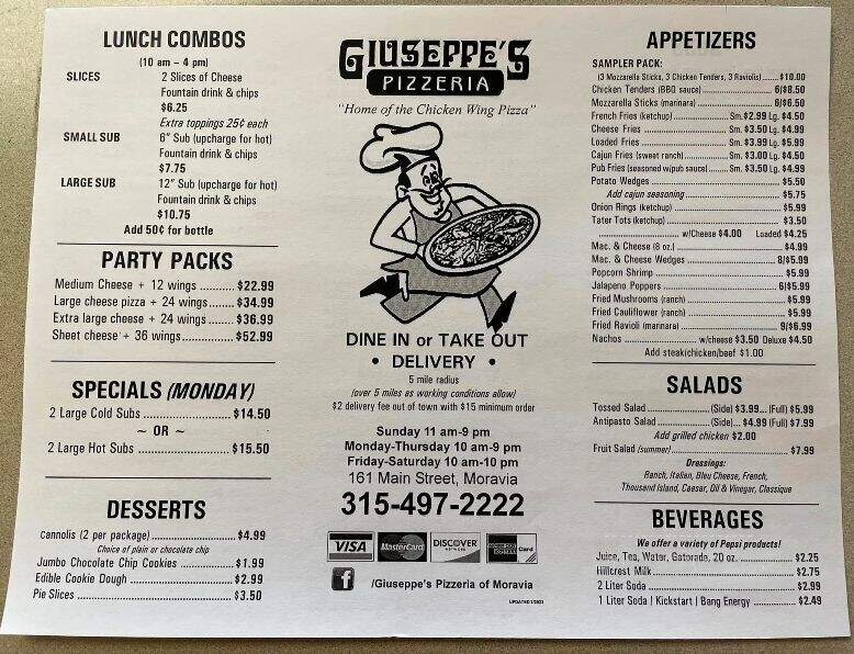 Giuseppe's Pizzeria - Moravia, NY