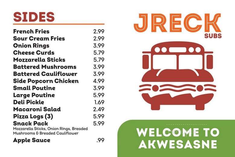 Akwesasne Jrecks Subs - Hogansburg, NY