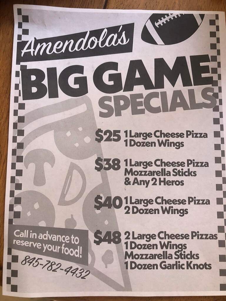 Amendola's Pizza & Restaurant - Monroe, NY