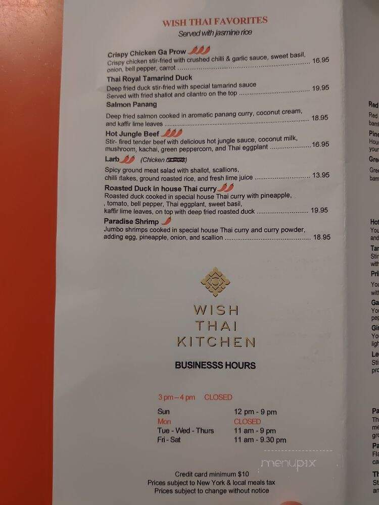 Wish Thai Kitchen - Watertown, NY