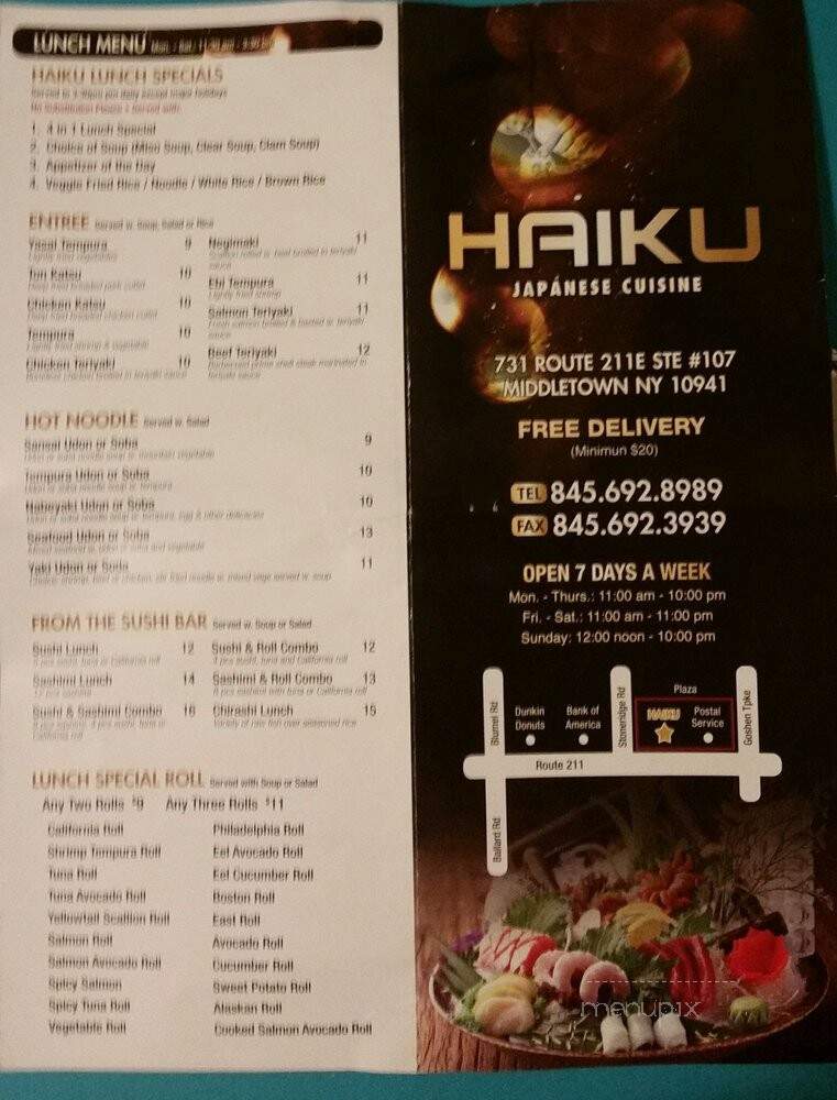 Haiku Japanese Cuisine - Middletown, NY