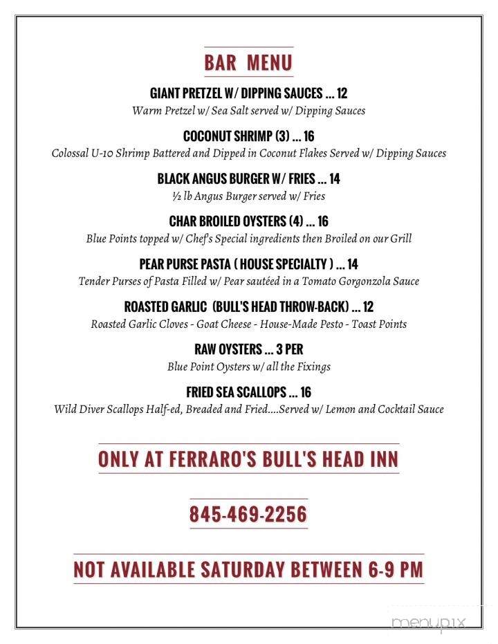 Ferraro's Bull's Head Inn - Campbell Hall, NY