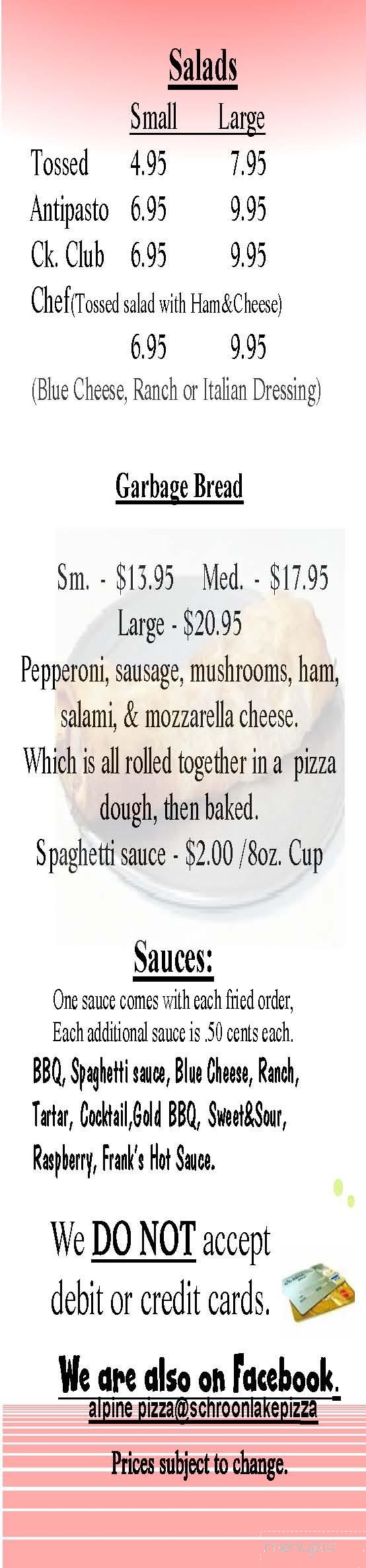 Alpine Pizza - Schroon Lake, NY