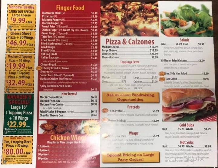 Tolleson's Pizzeria - Newark, NY