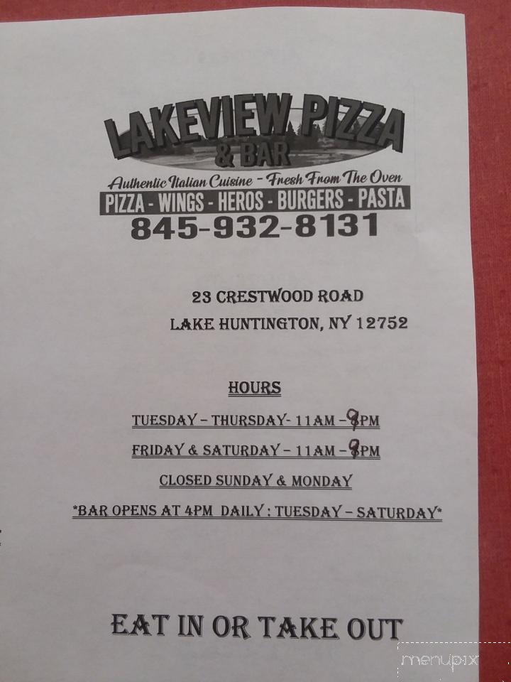 Lakeview Pizza - Cochecton, NY