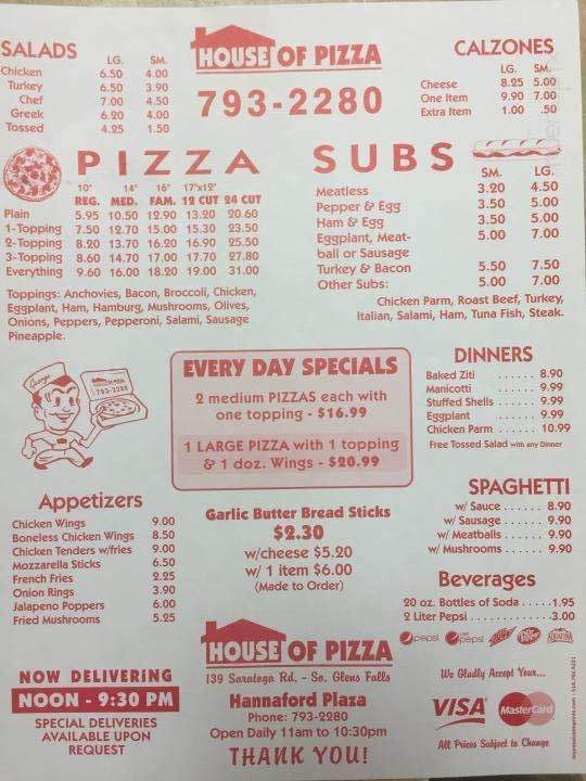 House Of Pizza - South Glens Falls, NY